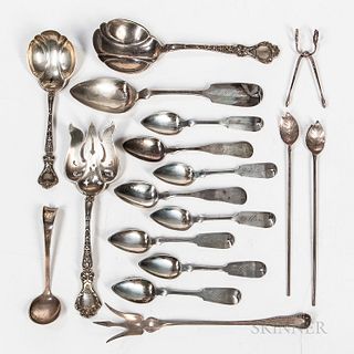 Group of Sterling Silver and Coin Silver Flatware