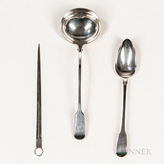 Three English Sterling Silver Serving Pieces