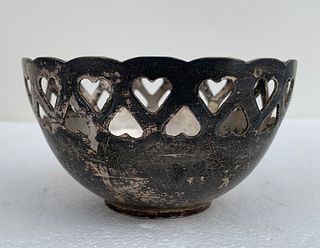 Vintage Silverplated Heart Bowl by R. Morgan
