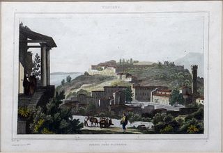 Hand Colored Plate. Toscane