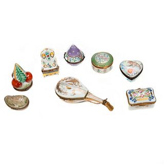 A Collection of Limoges Porcelain Boxes