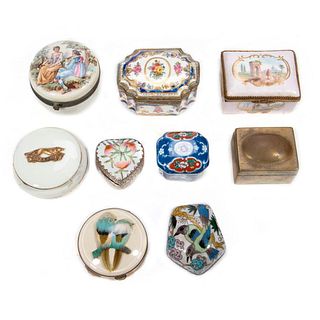 A Collection of Porcelain Boxes