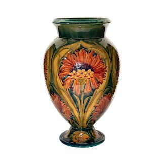 Large William Moorcroft Vase, Revived Cornflower