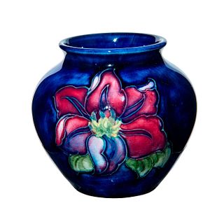 Small Moorcroft Pottery Vase, Anemone Pattern