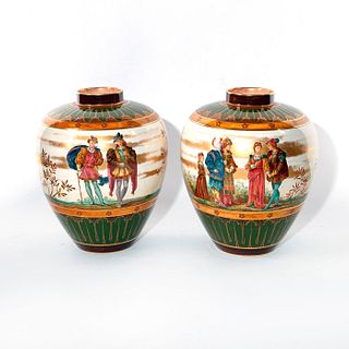 Pair Of Doulton Burslem Vases, Classical Figures