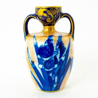Doulton Burslem Ceramic Blue Iris Bud Vase