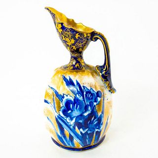 Doulton Burslem Ceramic Blue Iris Ewer