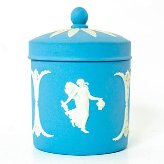 Vintage Wedgwood Light Blue Jasperware Lidded Box