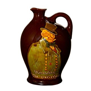 Royal Doulton 'Micawber' Whiskey Flask in Kingsware Glaze