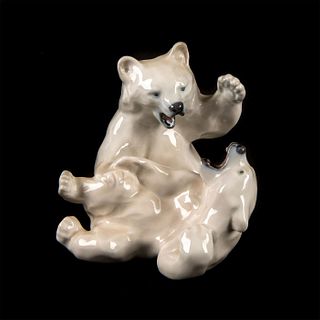 Royal Copenhagen Figurine Grouping, Fighting Polar Bears