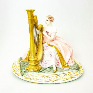 G Cacciapuoti Lady Figurine, Harpist