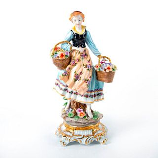 Sevres Style Figurine, Young Florist
