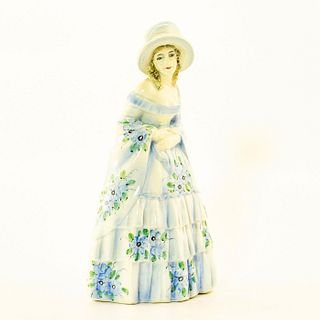 Vintage German Porcelain Figurine, Woman In Hat