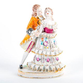 Vintage German-style Bone China Figurine, Courting Couple