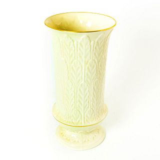 Lenox 24K Gold Trim Footed Vase, Autumn Leaf