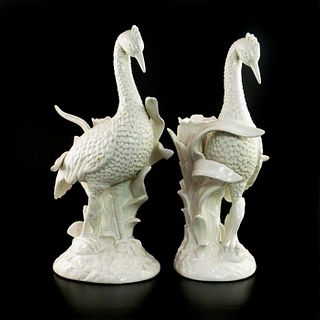 Pair Of Fitz And Floyd Ceramic Bird Candle Holders