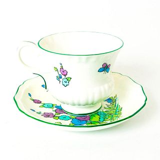 Crown Staffordshire Gainsborough Pattern Tea Cup And Saucer