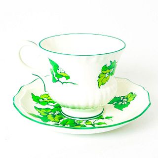 Crown Staffordshire Salisbury Pattern Tea Cup And Saucer