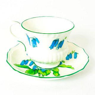 Crown Staffordshire Somerset Tea Cup And Saucer