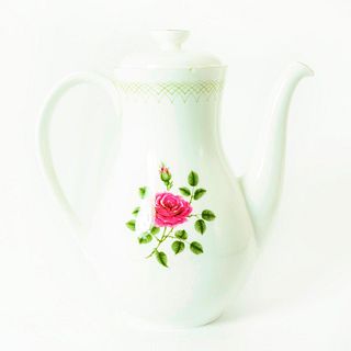 Royal Doulton Coffee Pot with Lid, Sweetheart Rose H4936