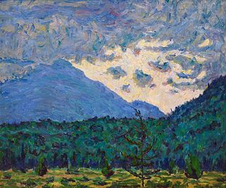 Allen Tucker
(American, 1866-1939)
Stormy Mountains, 1915
