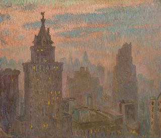 William Samuel Horton
(American, 1865-1936)
The Heckscher Tower-Early Candlelight