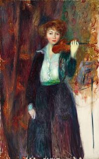 William Glackens(American, 1870-1938)Girl with Violin, c. 1917