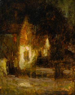 Henri Le Sidaner(French, 1862-1939)Maison au clair de lune, Gerberoy, c. 1902
