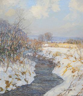 Edward Willis Redfield(American, 1869-1965)The Peaceful Stream in Winter, c. 1915