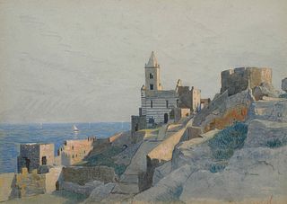 William Stanley Haseltine(American, 1835-1900)Italian Coastline