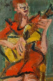 Gen Paul
(French, 1895-1975)
A Young Woman Playing the Guitar