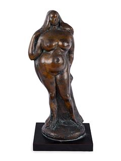 Gaston Lachaise(American/French, 1882-1935)Standing Nude Woman (Standing Woman with Right Hand Raised) [LF 28], model c. 1925/1926, cast February 19