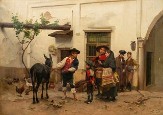 Jules Worms
(French, 1832-1914)
Bartering the Donkey
