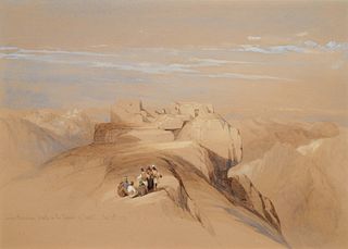 David Roberts(Scottish, 1796-1864)Christian and Mohammedan Chapels on the Summit of Mount Sinai [Gabal Musa], 1839
