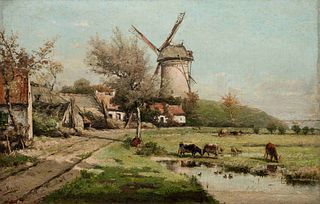 Eugene Verboeckhoven with Isidore Meyers(Belgian, 1799-1881)Dutch Windmill