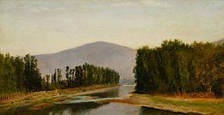 Raffaello Sernesi(Italian, 1838-1866)L'Arno a Roveramo