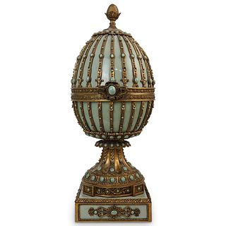 Ornate Bronze Mounted Porcelain Egg