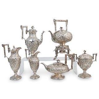 S. Kirk & Sons Sterling Silver Repousse Tea Set
