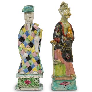 Pair Of Antique Chinese Ceramic Figures