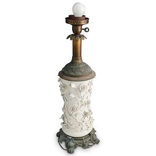 Ormolu Blanc De Chine Porcelain Lamp