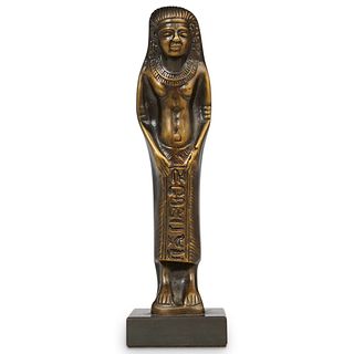 Signed Egyptian Bronze Sculpture