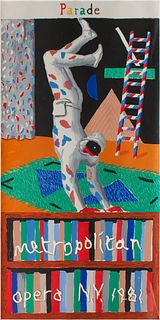David Hockney
(British, b. 1937)
Parade (poster for the Metropolitan Opera, New York), 1981