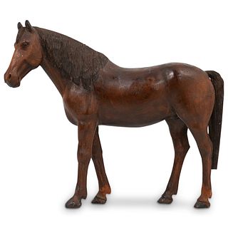 "Peter Giba" Attrib. Carved Wood Horse
