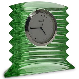Green Crystal Baccarat Desk Clock