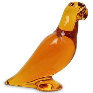 Baccarat Amber Crystal Parrot