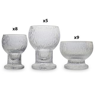 (22 Pc) Iittala Kekkerit Glassware Set