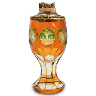 Mid-Century "Evans" Amber Glass Table Lighter