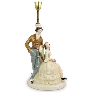 Antique Porcelain Figurine Table Lamp