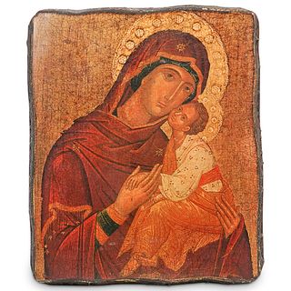 Russian Icon On Panel