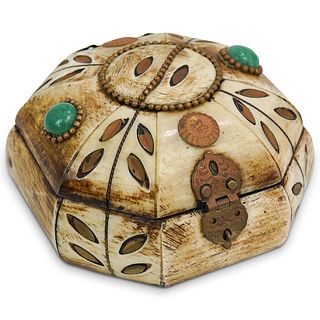 Semi-Precious Stone Bone Box